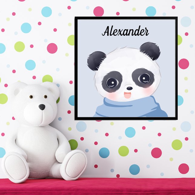 Boy Baby Panda Blue Fotodruck (Von Creator hochgeladen)