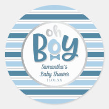 Boy Baby Shooter Round Sticker