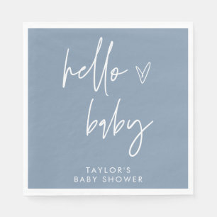 Boy Baby Shower Blue Paper Napkin Boho Dekoration Serviette