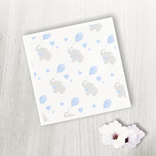Boy Baby Shower Elephant Balloons Paper Napkin Serviette