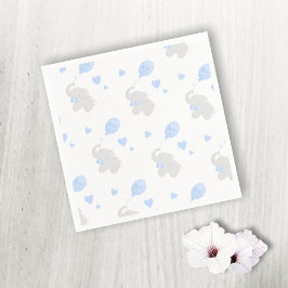 Boy Baby Shower Elephant Balloons Papier Napkin Serviette