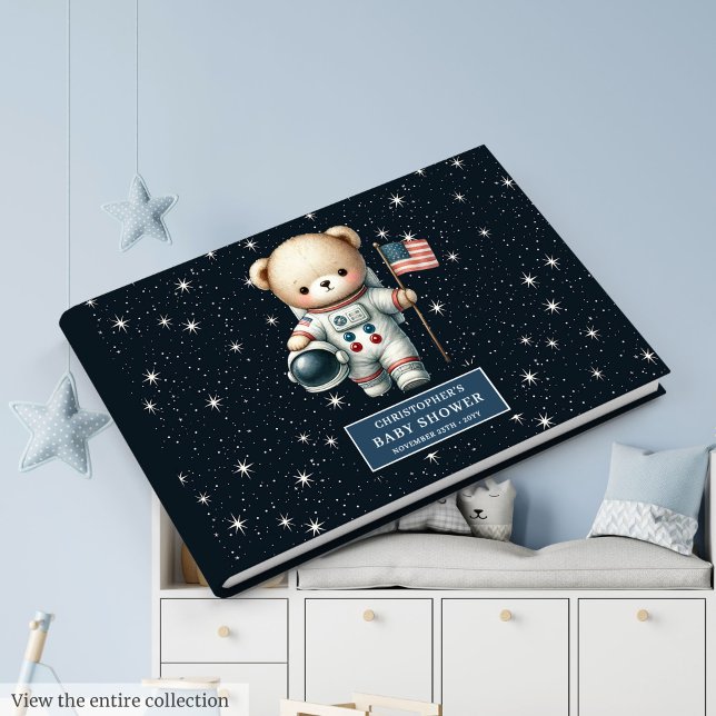 Boy Baby Shower Gästebuch Custom Teddy Bear (Boy Baby Shower Guest Book Custom Teddy Bear)