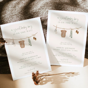 Boy Baby Shower Invite   Boho Baby Shower Boy Einladung