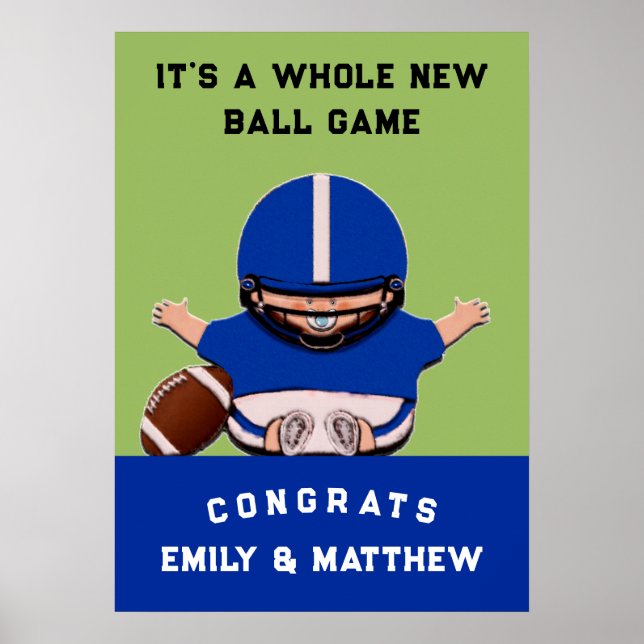 Boy Baby Shower Poster (Vorne)