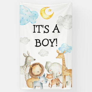 Boy Baby Shower Safari Jungle Animes Niedlich Banner