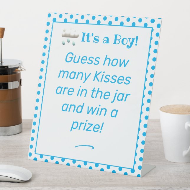 Boy Baby Shower Sockelschild (In Situ)