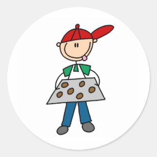 Boy Baking Cookies Aufkleber