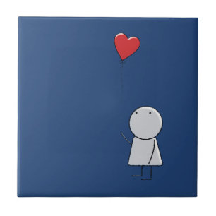 Boy & Balloon Keramik Tile Fliese