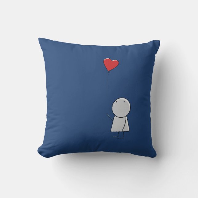 Boy & Balloon Pillow Kissen (Vorderseite)