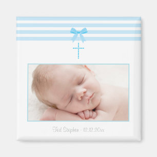 Boy Baptism/Christening Favor - Foto Magnet