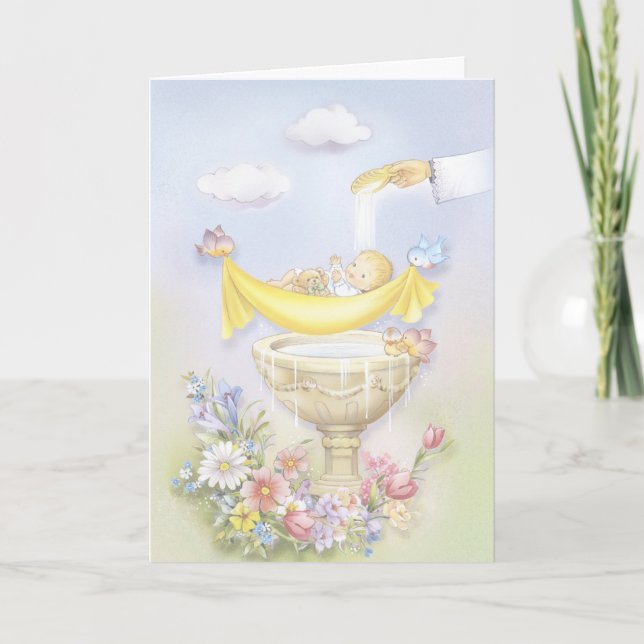 Boy Baptism Einladung (Vorderseite)