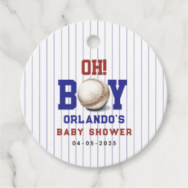 Boy Baseball Baby Shower | Cute Sports Party Geschenkanhänger