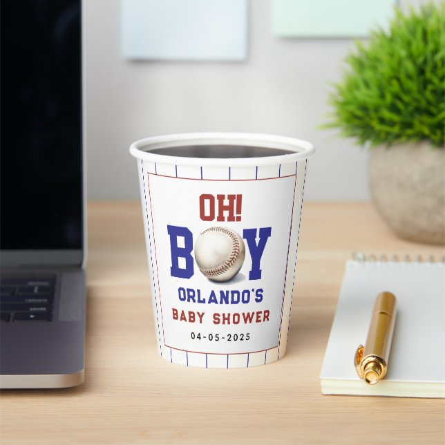 Boy Baseball Baby Shower | Cute Sports Party Pappbecher (InSitu)