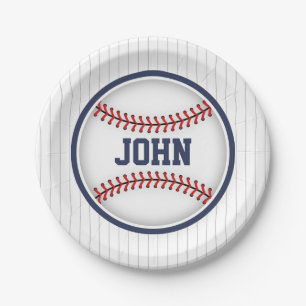 Boy Baseball First Geburtstagsparty Teller