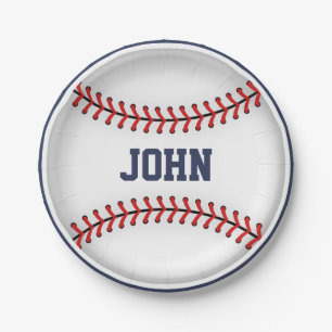 Boy Baseball First Geburtstagsparty Teller