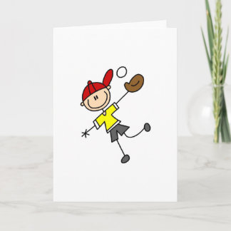 Boy Baseball Player Card Karte