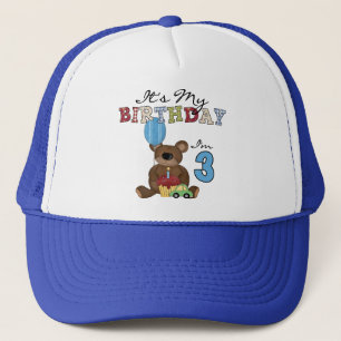 Boy Bear 3. Geburtstag Tshirts und Geschenke Truckerkappe