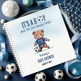 Boy Bearly Wait Soccer Baby Shooter Gästebuch Notizbuch