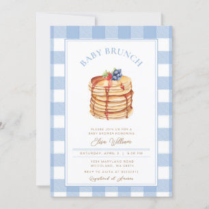 Boy Berries Pancake Baby Dusche Brunch Einladung