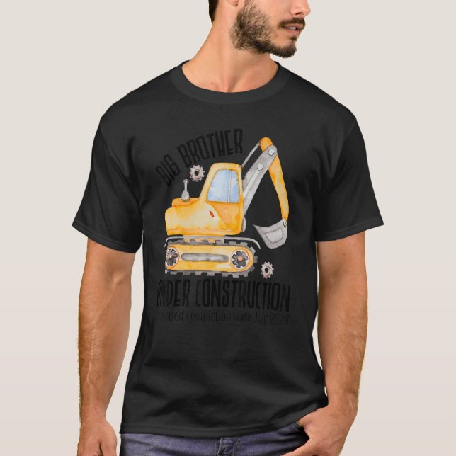Boy Big Brother Under Construction Estimated Date  T-Shirt (Vorderseite)
