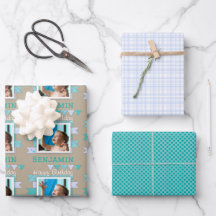 Boy Birthday Aqua und Blue Scrapbook