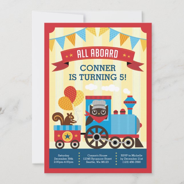 Boy Birthday Einladungen (Vorderseite)