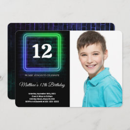 Boy Birthday Foto Einladung