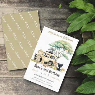 Boy Birthday Jungle Safari Wild Party Einladung