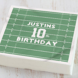 Boy Birthday Party Football Custom Serviette