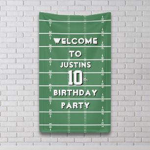 Boy Birthday Party Football Personalisiert Banner