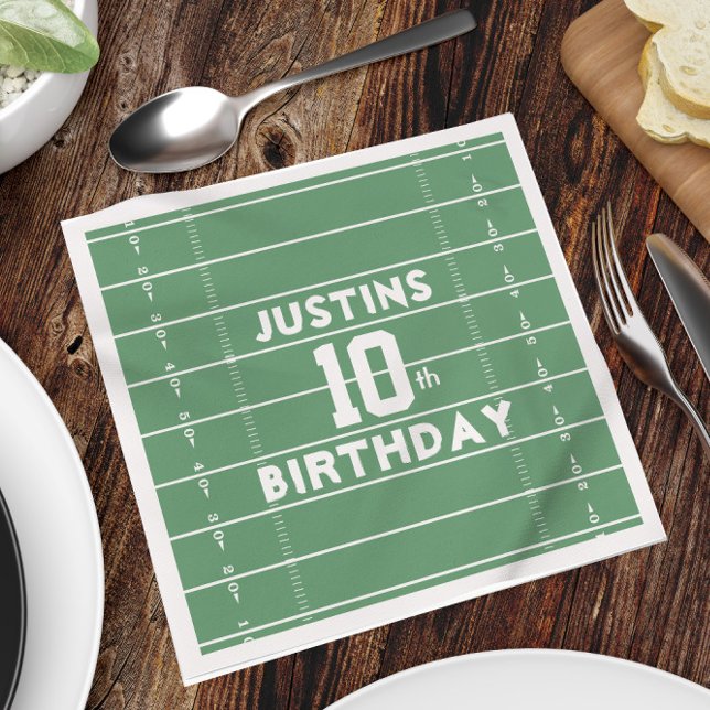 Boy Birthday Party Football Personalisiert Serviette (Von Creator hochgeladen)