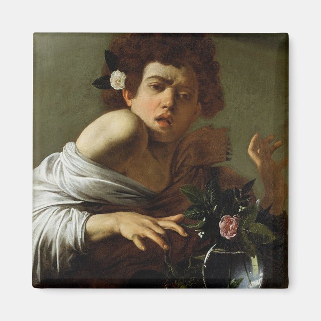 Boy Bitten von einer Lizard, c.1595-1600 (Öl auf L Magnet (Vorne)