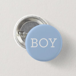 Boy Blue Baby Gender Reveal Party Button