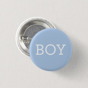 Boy Blue Baby Gender Reveal Party Button