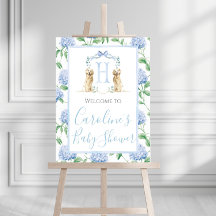 Boy Blue Dog Baby Dusche Preppy Southern