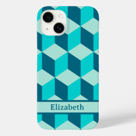 Boy Blue Gebäude Tumbling Blocks Name Case-Mate iPhone 14 Hülle