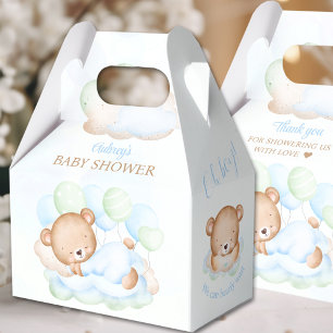 Boy Blue Green Bear Baby Showbox Geschenkschachtel