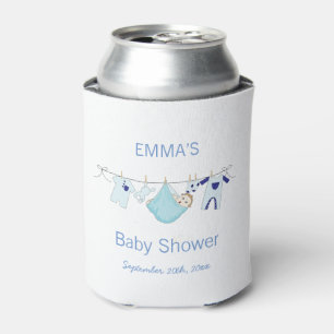 Boy Blue Illustration Cartoon Wäscherei Baby Dusch Dosenkühler