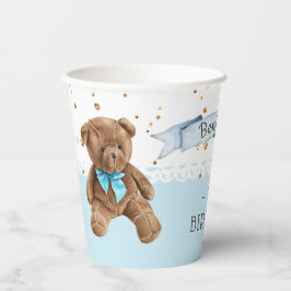 Boy Blue Teddy Bear Geburtstag Party Paper Cups Pappbecher