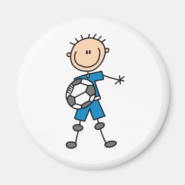 Boy Blue Uniform Soccer Magnet (Vorne)