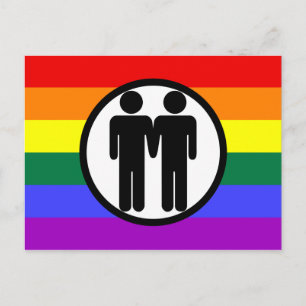 Boy + Boy Rainbow Postkarte