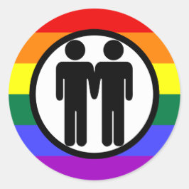 Boy + Boy Rainbow Sticker