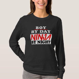 Boy by Day - Ninja By Night - Gaming Ninja T-Shirt