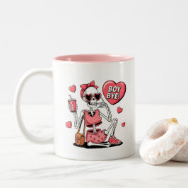 Boy Bye Funny Anti-Valentinstag Zweifarbige Tasse