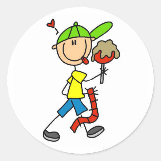 Boy Carnival Goer Runder Aufkleber