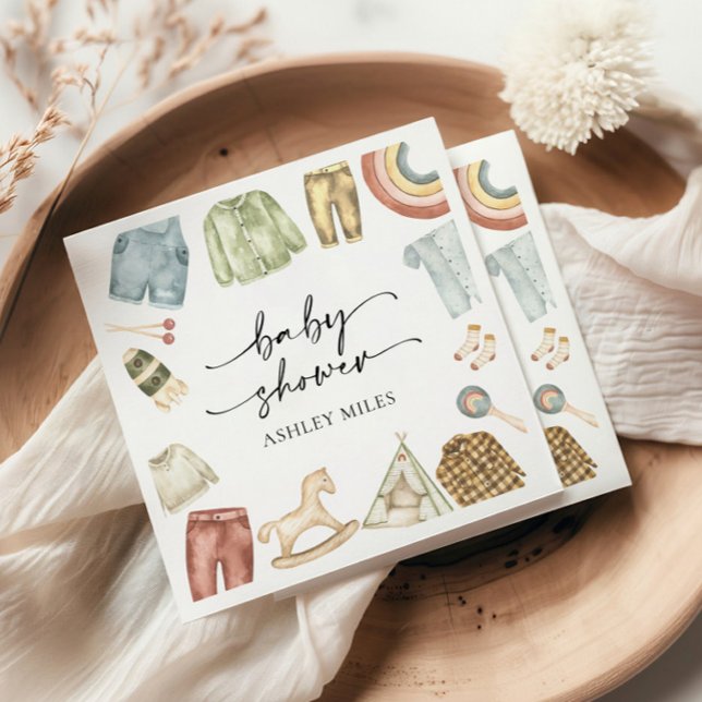 Boy Clothes Babydusche Napkins Serviette (Von Creator hochgeladen)