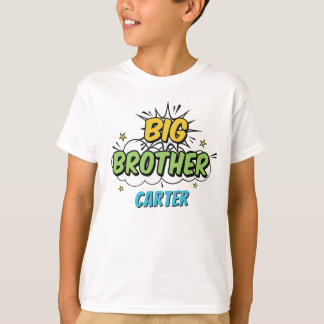 Boy Comic Book Superhero Kinderdusche Big Brother T-Shirt