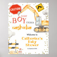 Boy Construction Yellow Truck Begrüßungszeichen