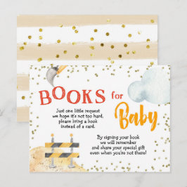 Boy Construction Yellow Truck Books for Baby Einladungspostkarte