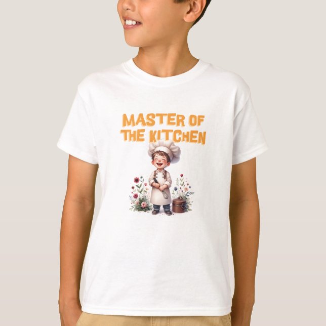 Boy cooking Master of the kitchen T-Shirt (Vorderseite)